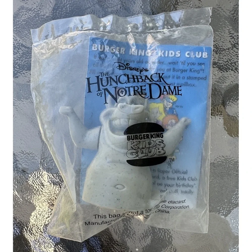 1996 BURGER KING HUNCHBACK OF NOTRE DAME HUGO GARGOYLE TOY SEALED + BAG RECEIPT